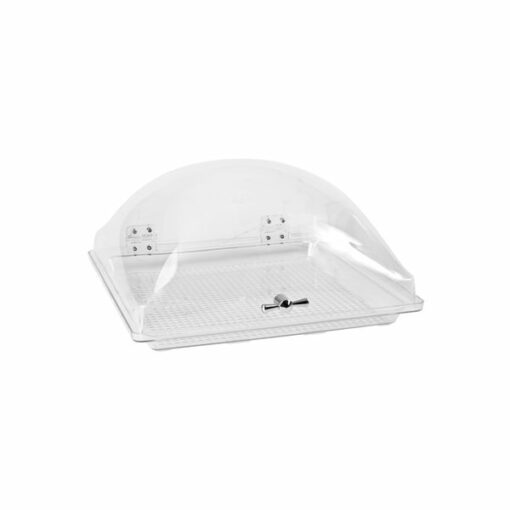 Display Dome Cover with Fixed Polycarbonate Tray 350x350mm